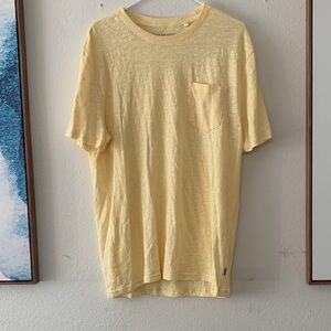 Lucky Brand Light Yellow Short Sleeve Tee